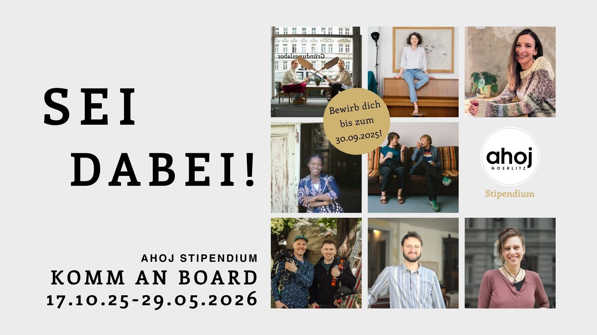 Neuer Aufruf für das ahoj Stipendium ist gestartet!